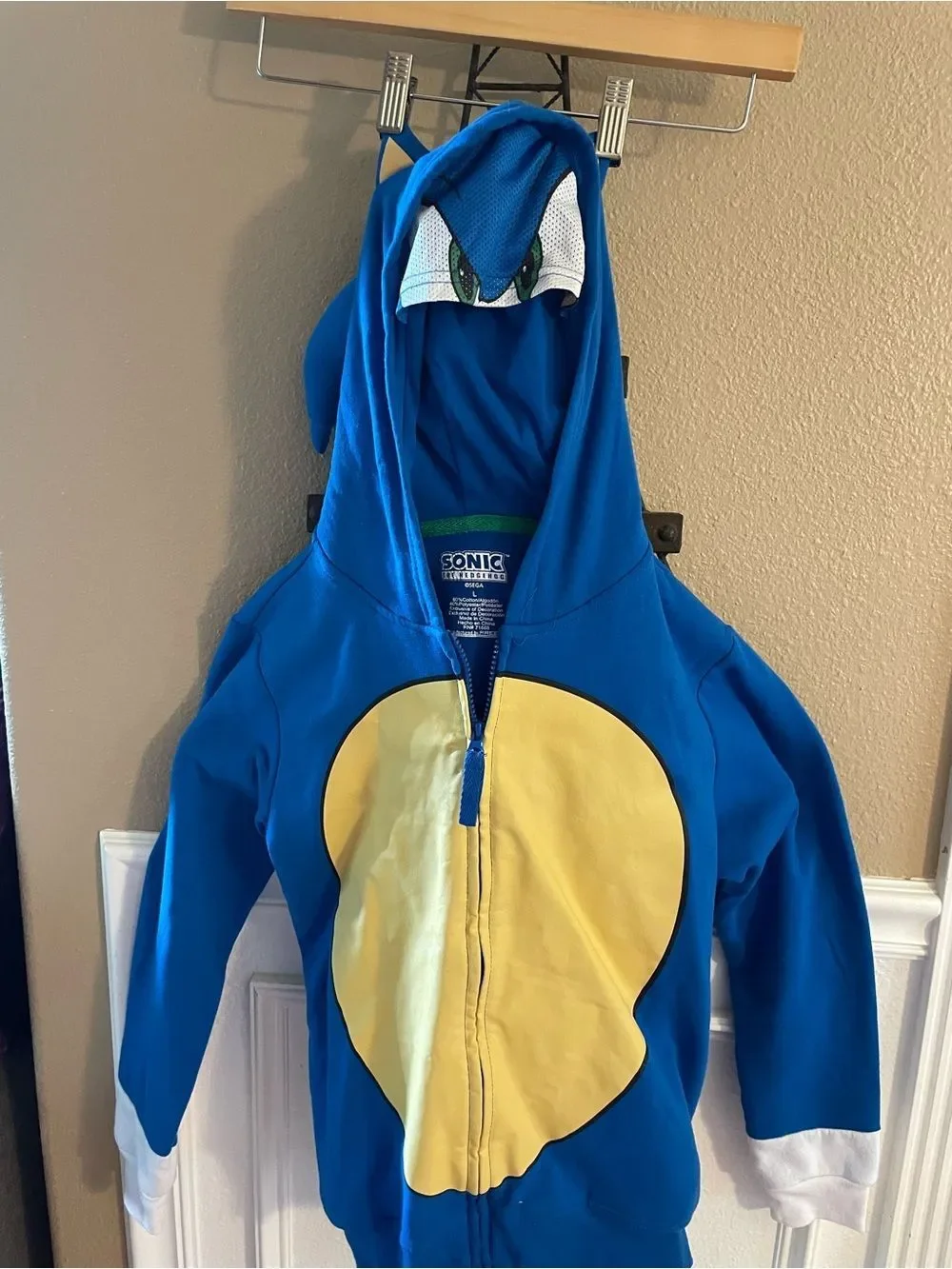 Sonic The Hedgehog Boys L Zip Up Sonic Sweatshirt